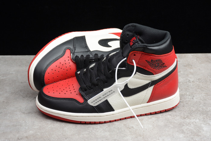 Air Jordan 1 Retro High OG Bred Toe 555088-610 - Image 9