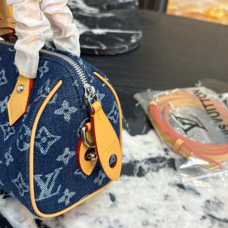 LV Denim Pillow Bag - Image 4