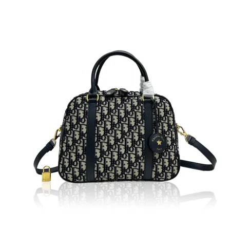 Dior Canvas Bowling Handbag