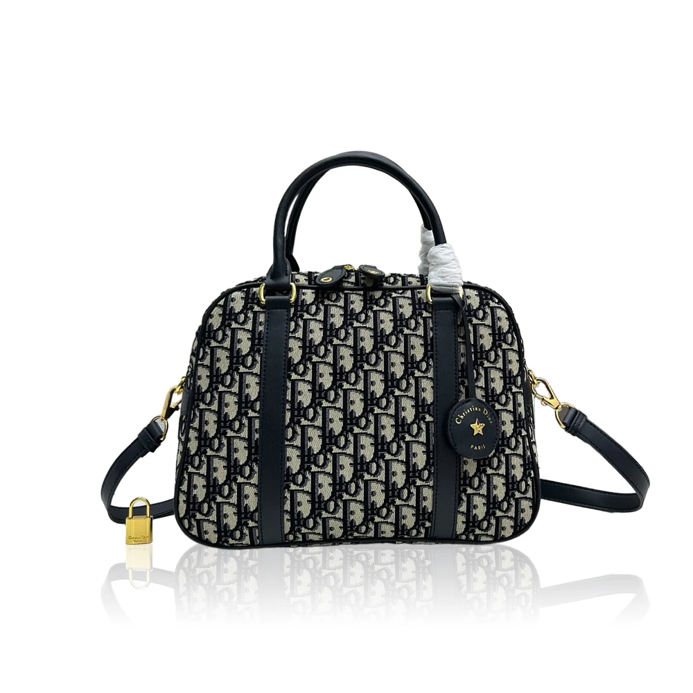 Dior Canvas Bowling Handbag - Image 1