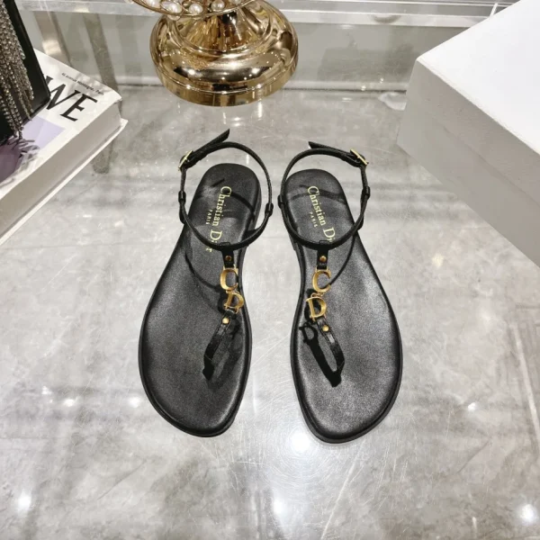 Dior 2024 C'est Flat Round Toe Women's Slipper Sandals