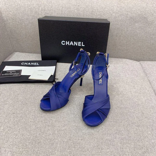 Chanel Satin - Rhinestone Bow at Heels