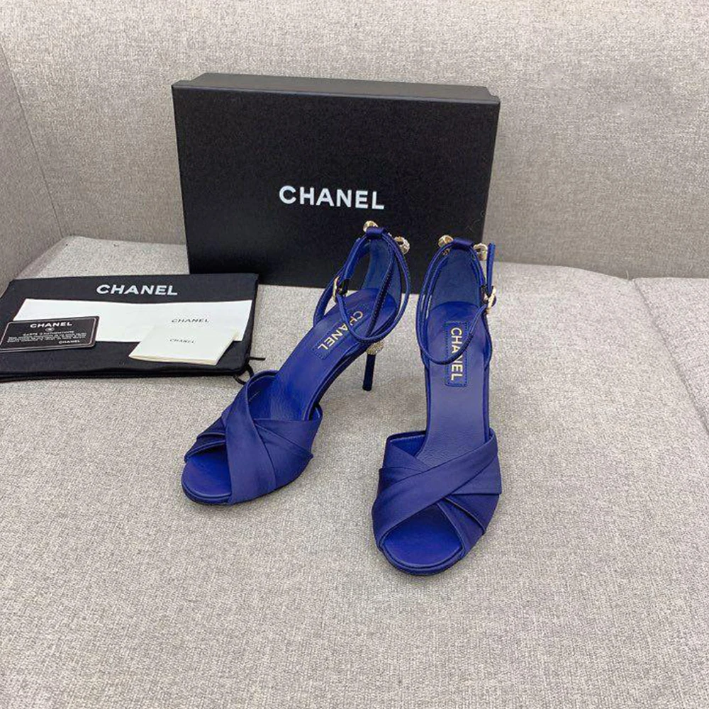 Chanel Satin - Rhinestone Bow at Heels - Image 2