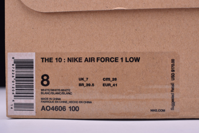 NIKE AIR FORCE 1 LOW OFF-WHITE All White AO4606-100 - Image 14