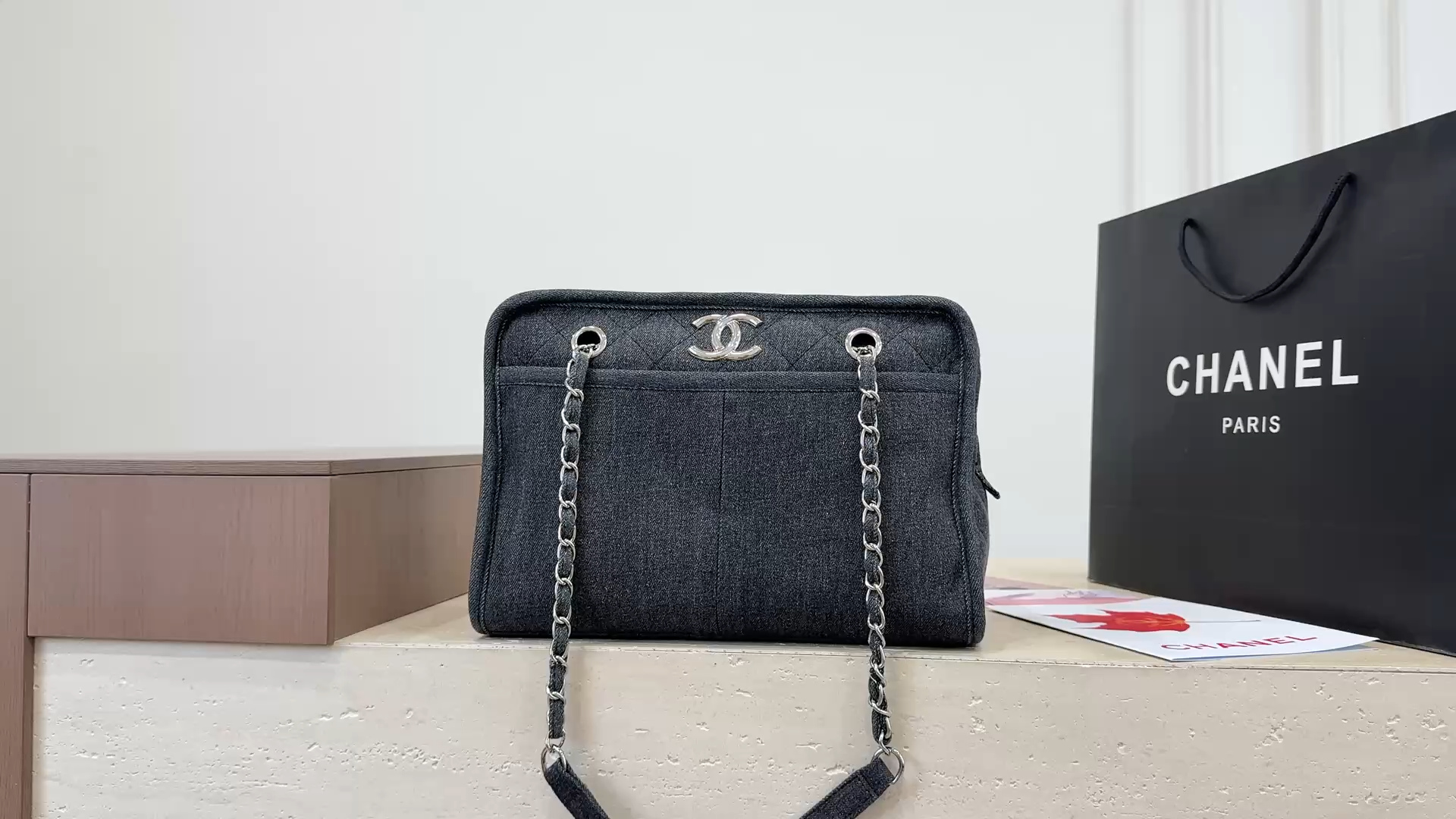 Chanel Denim Underarm Bag - Image 2