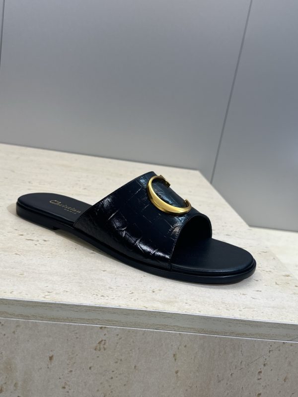 Dior CD Logo Slides Sandals
