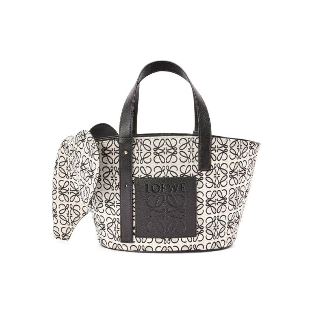 Loewe Basket Anagram Jacquard Fabric Patchwork Cowhide - Image 1