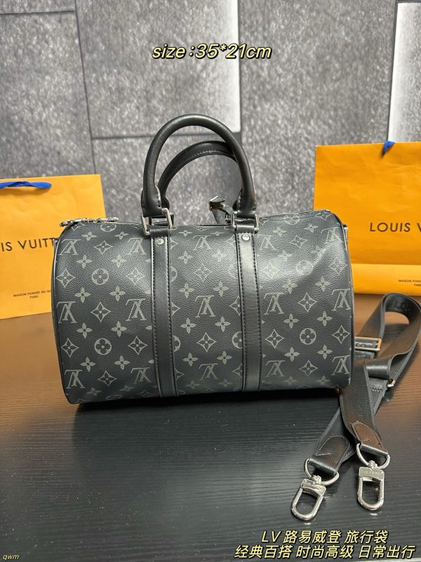 LV Keepall Bandoulière 35 Monogram Eclipse Bag