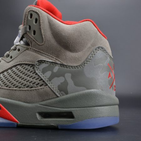Bape x Air Jordan 5 Trophy RoomCamo university red mens 136027-051 - Image 5