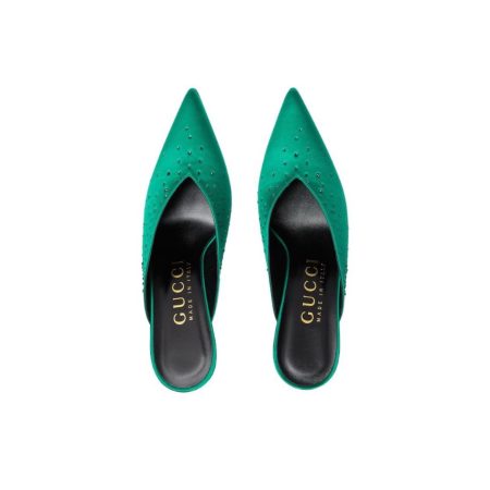 Gucci Pointed Toe High Heel Slippers Slide Sandal - Image 2