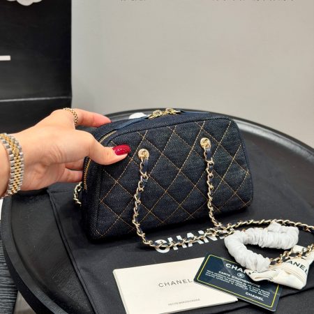 Chanel Denim Chain Bag - Image 4
