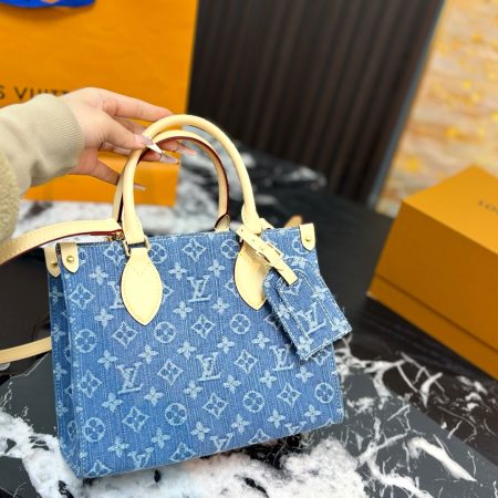 LV Monogram Denim OnTheGo PM Bag