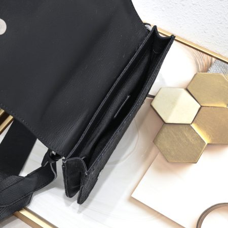 Dior Shoulder Body Bag Oblique Saddle Messenger Pouch Black - Image 6