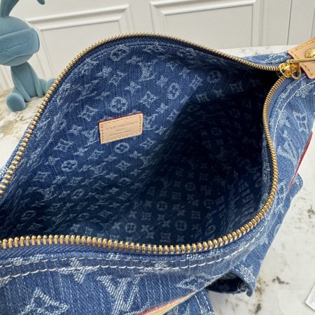 LV Baggy Monogram Denim Bag - Image 8