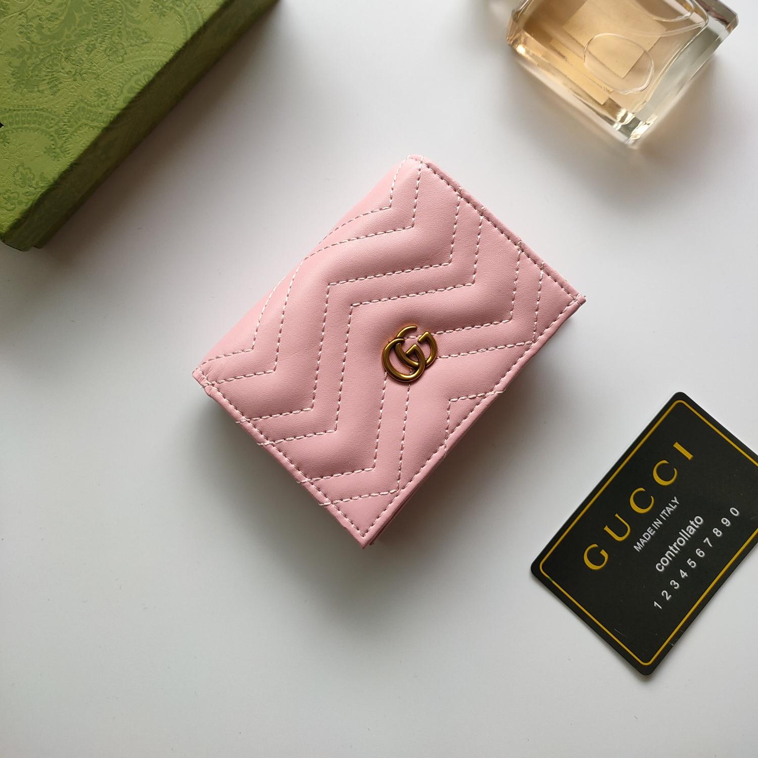 Gucci Unisex GG Marmont Card Case Wallet Double G - Image 6