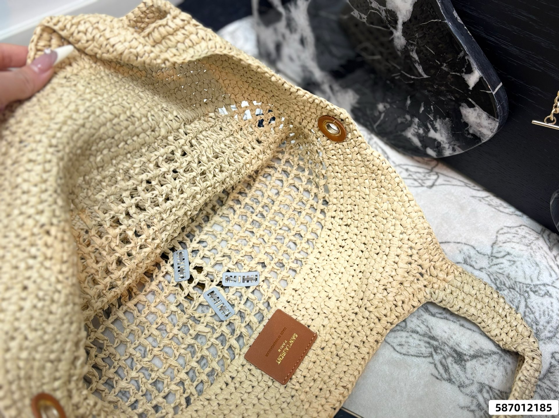 YSL Braided Tote Bag - Image 6