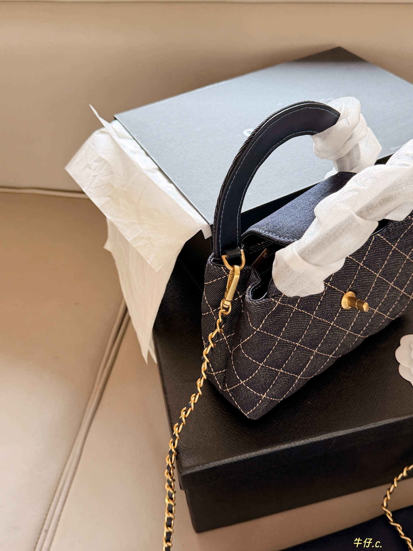 Chanel Kelly Shopper Denim Bag - Image 7