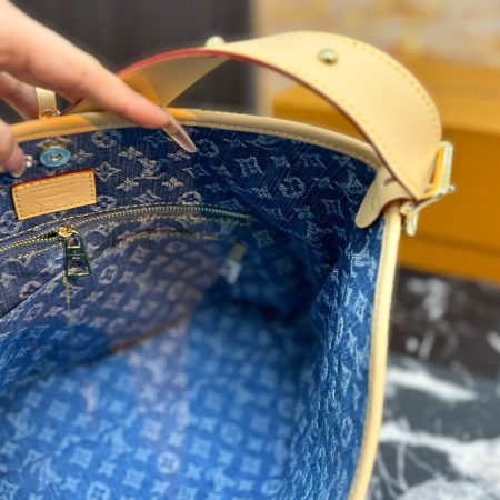 LV CarryAll MM Monogram Denim Bag - Image 9