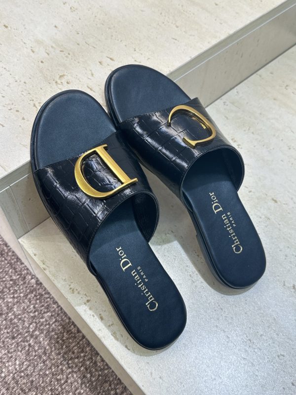 Dior CD Logo Slides Sandals