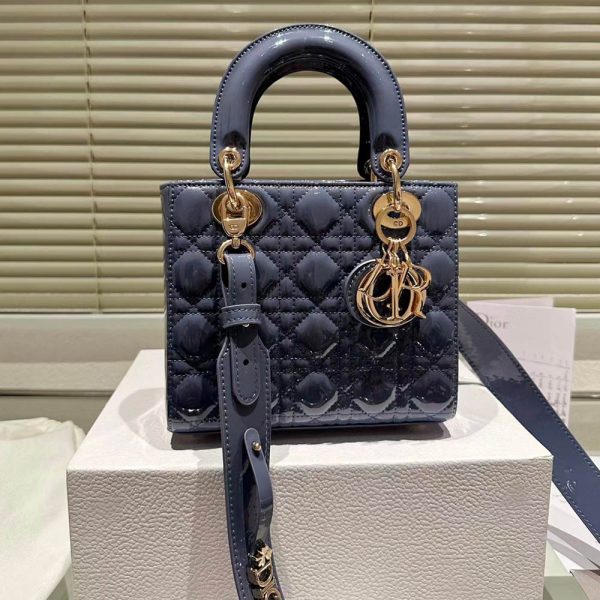Dior Small Lady Bag - Lacquered Calfskin