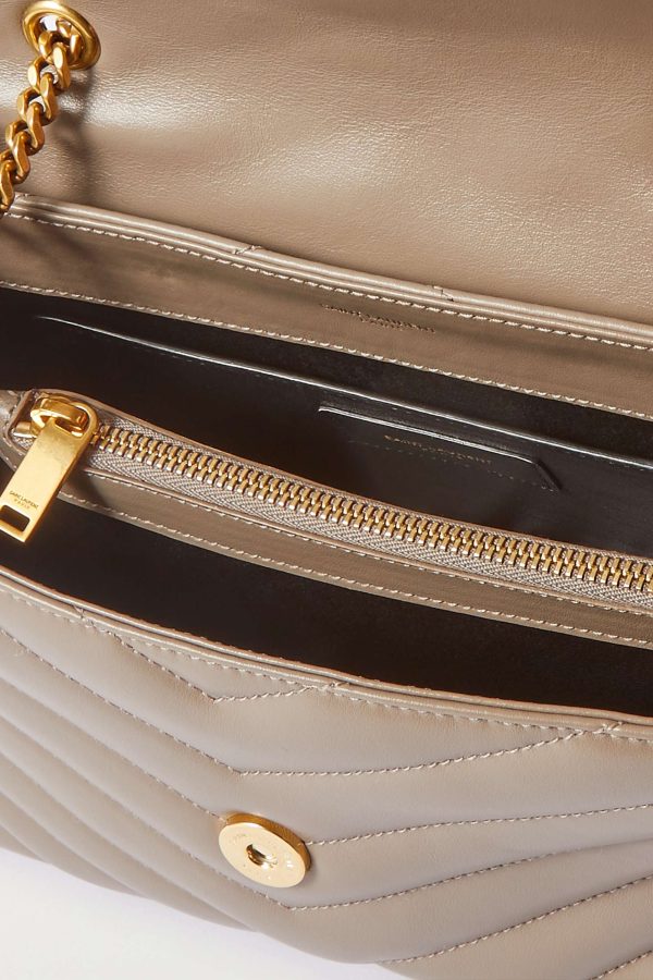 SAINT LAURENT Loulou small quilted leather shoulder bag black