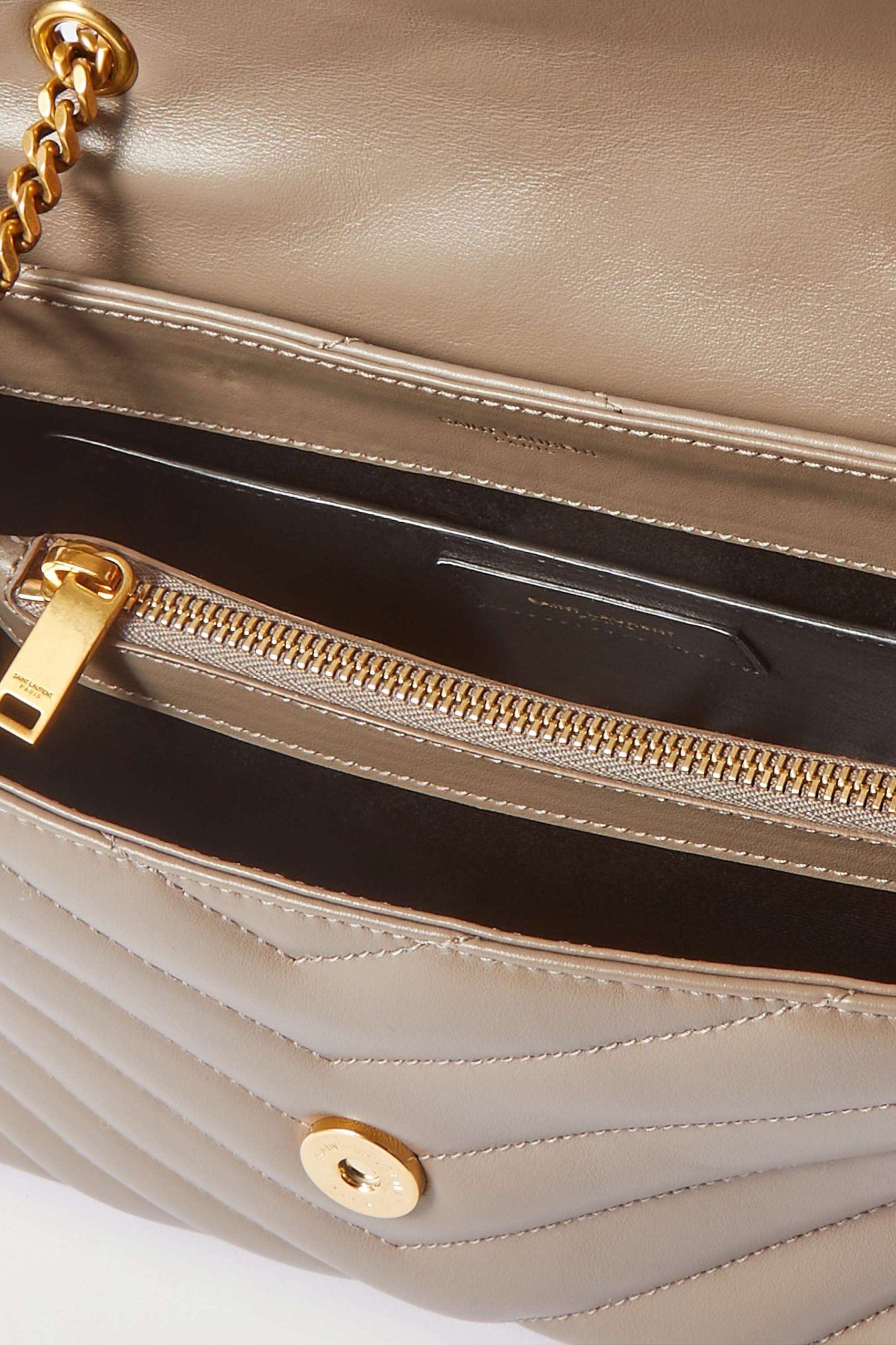 SAINT LAURENT Loulou small quilted leather shoulder bag black - Image 3