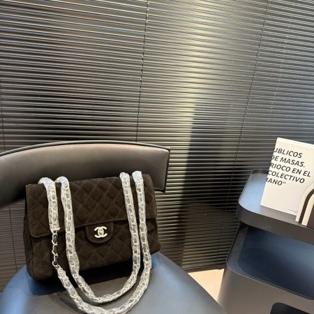 Chanel CF Large Suede Bag