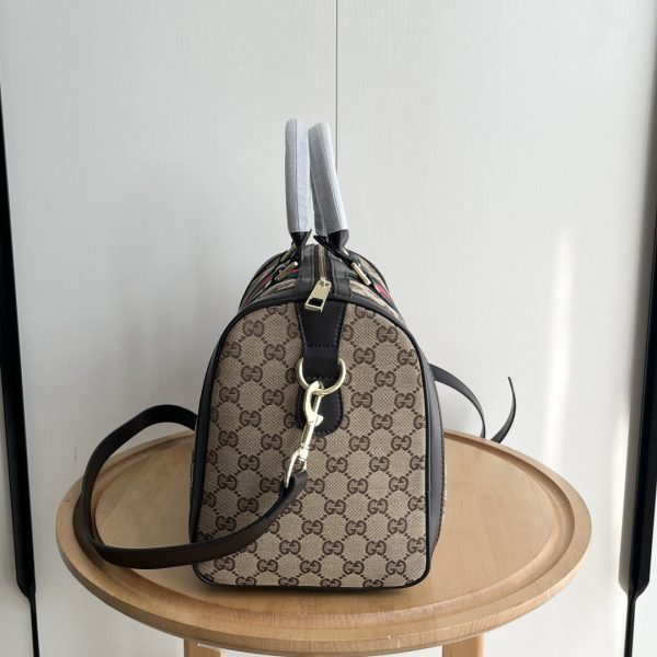 Gucci Canvas Boston Tote Bag