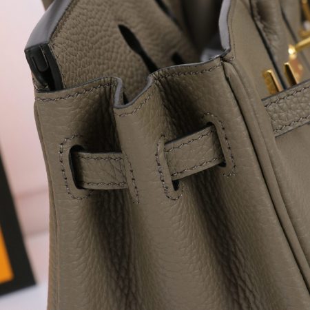 Hermès Etain Togo Birkin 25 Gold Hardware Bag - 10A Mirror Version - Image 5