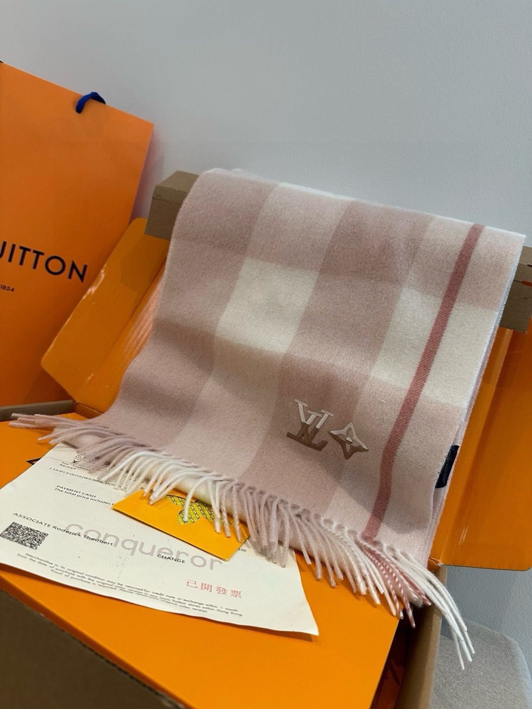 LV Pink Scarf - Image 2