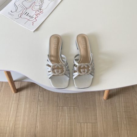 Gucci 26P Double G Openwork Flat Sandals - Image 4