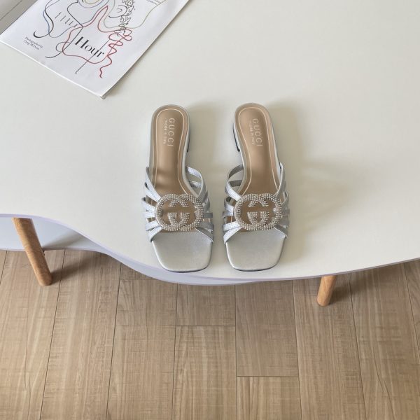 Gucci 26P Double G Openwork Flat Sandals