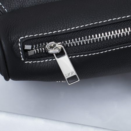 Dior Saddle Bag Black Grained Calfskin With Dior And Shawn Signature 1ADPO093YZS_H10E - Image 7