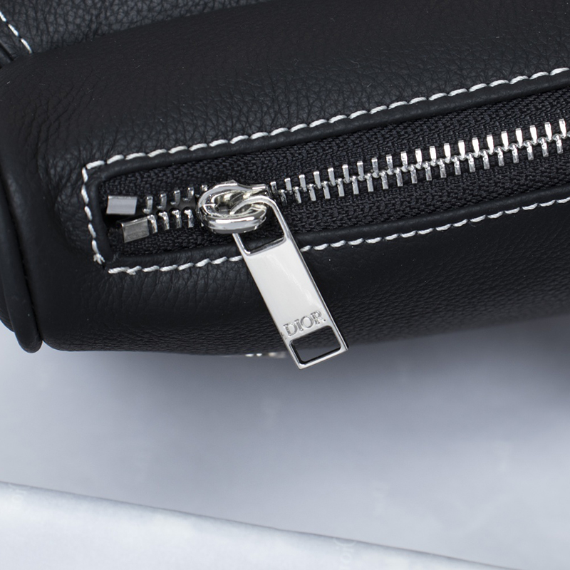 Dior Saddle Bag Black Grained Calfskin With Dior And Shawn Signature 1ADPO093YZS_H10E - Image 7