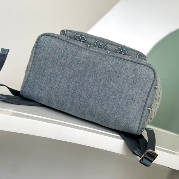 LV Montsouris Monogram Denim Backpack Mirror Version 10A