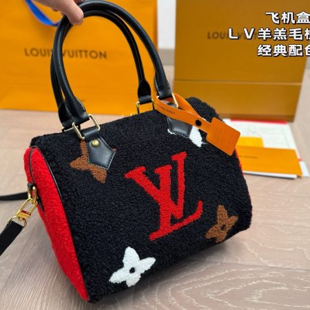 LV Shearling Pillow Bag - Image 5