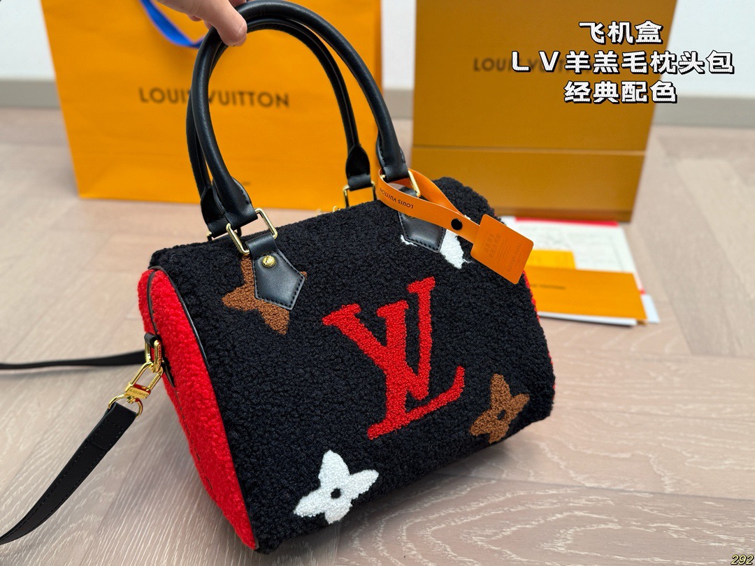LV Shearling Pillow Bag - Image 5