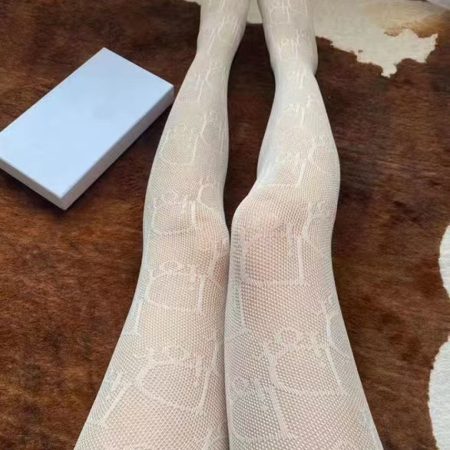 Dior Large D Letter Fishnet Tights