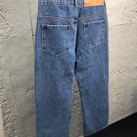 Loewe Anagram Baggy Jeans in Denim Blue - Image 9
