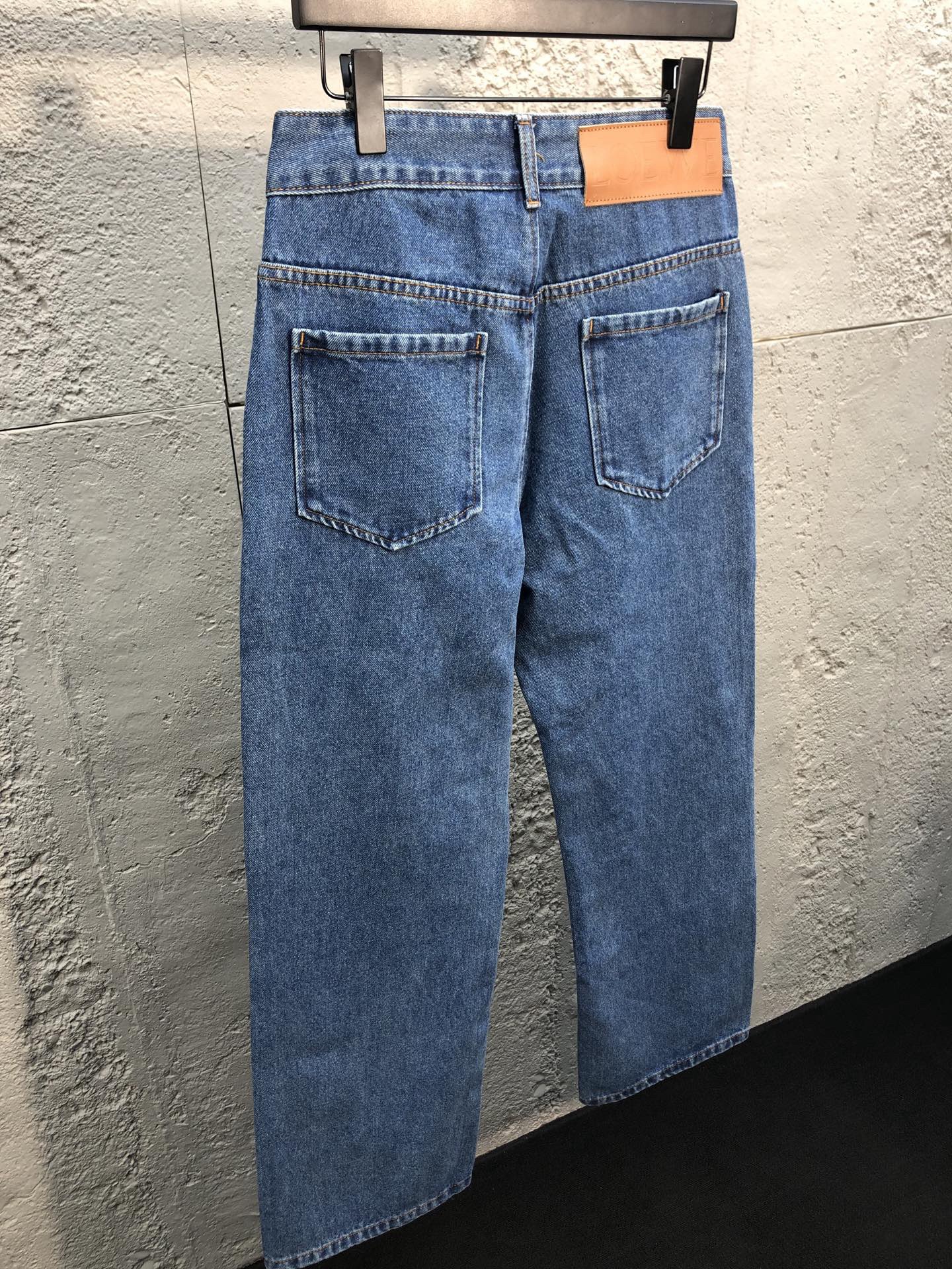 Loewe Anagram Baggy Jeans in Denim Blue - Image 9