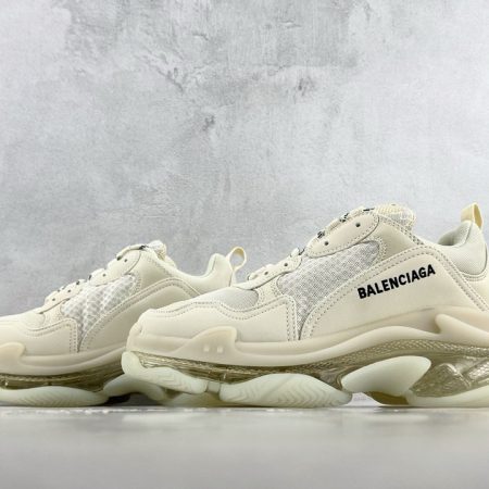 Balenciaga Triple S Clear Sole Sneakers Beige