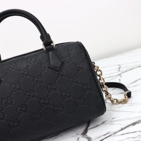 Gucci GG Emblem Medium Boston Black - Image 7