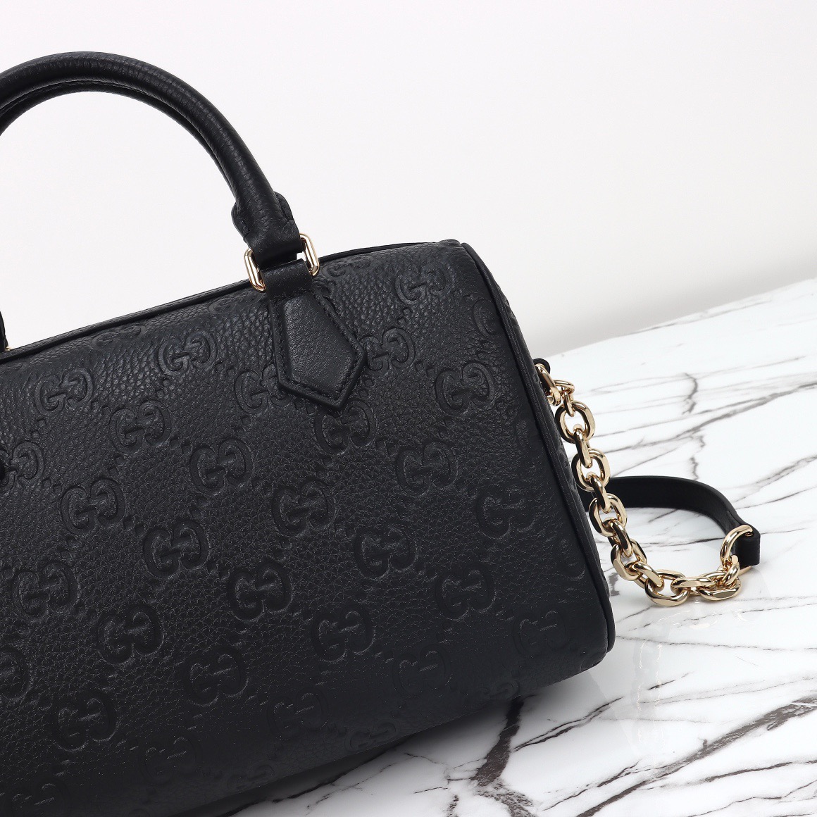 Gucci GG Emblem Medium Boston Black - Image 7