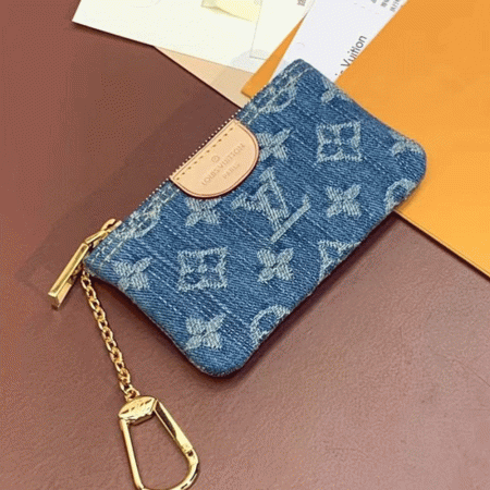 LV Jacquard Denim Key Bag - Image 2
