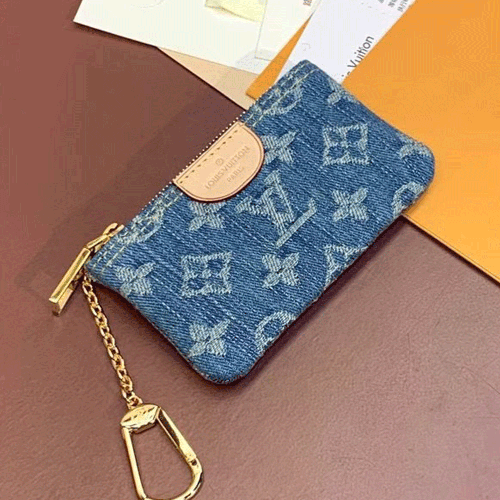 LV Jacquard Denim Key Bag - Image 2