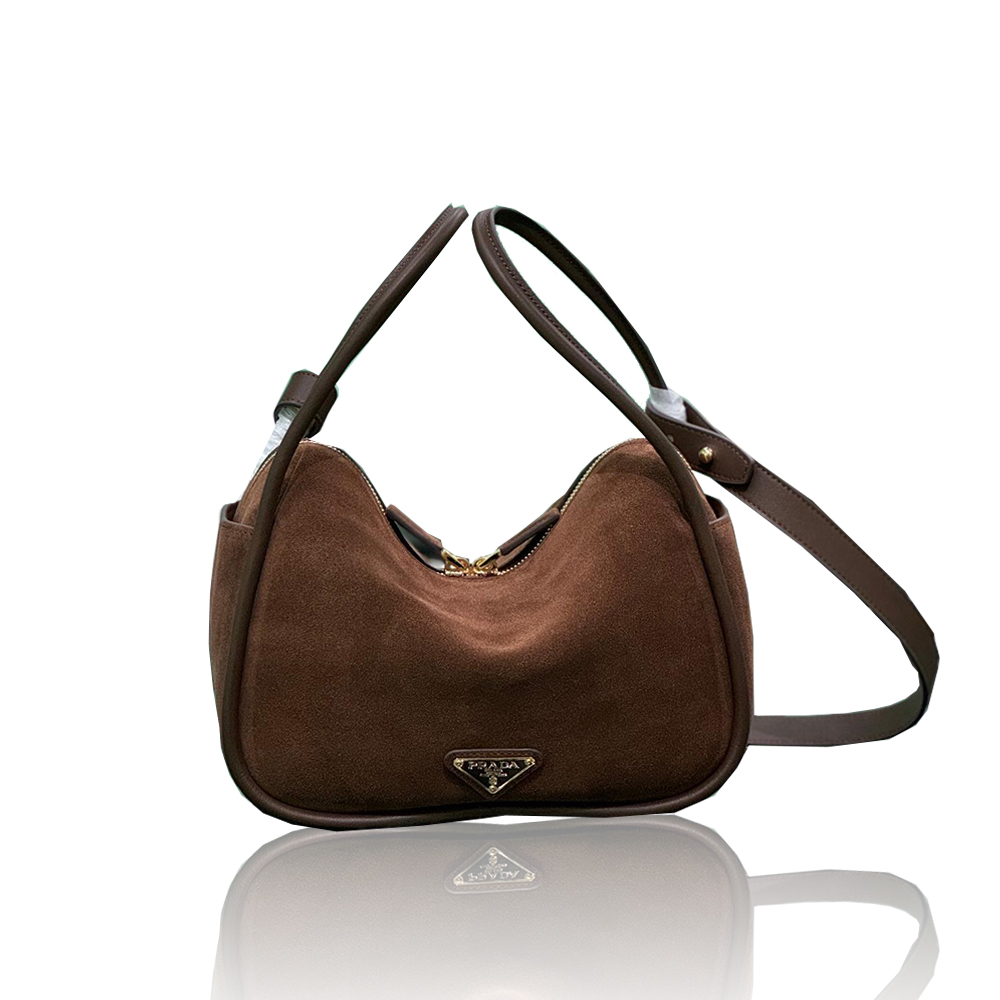 Prada Darling Suede Handbag 10A quality 1BE078 - Image 1