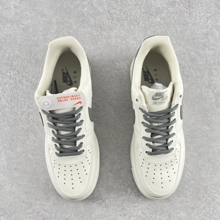 Nike Air Force White Dark Grey - Image 3