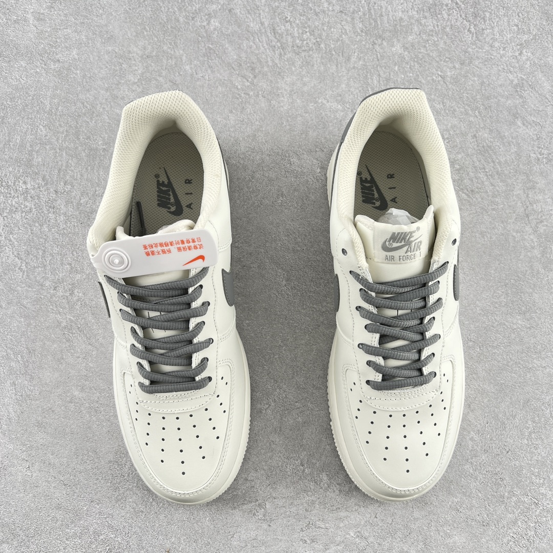 Nike Air Force White Dark Grey - Image 3