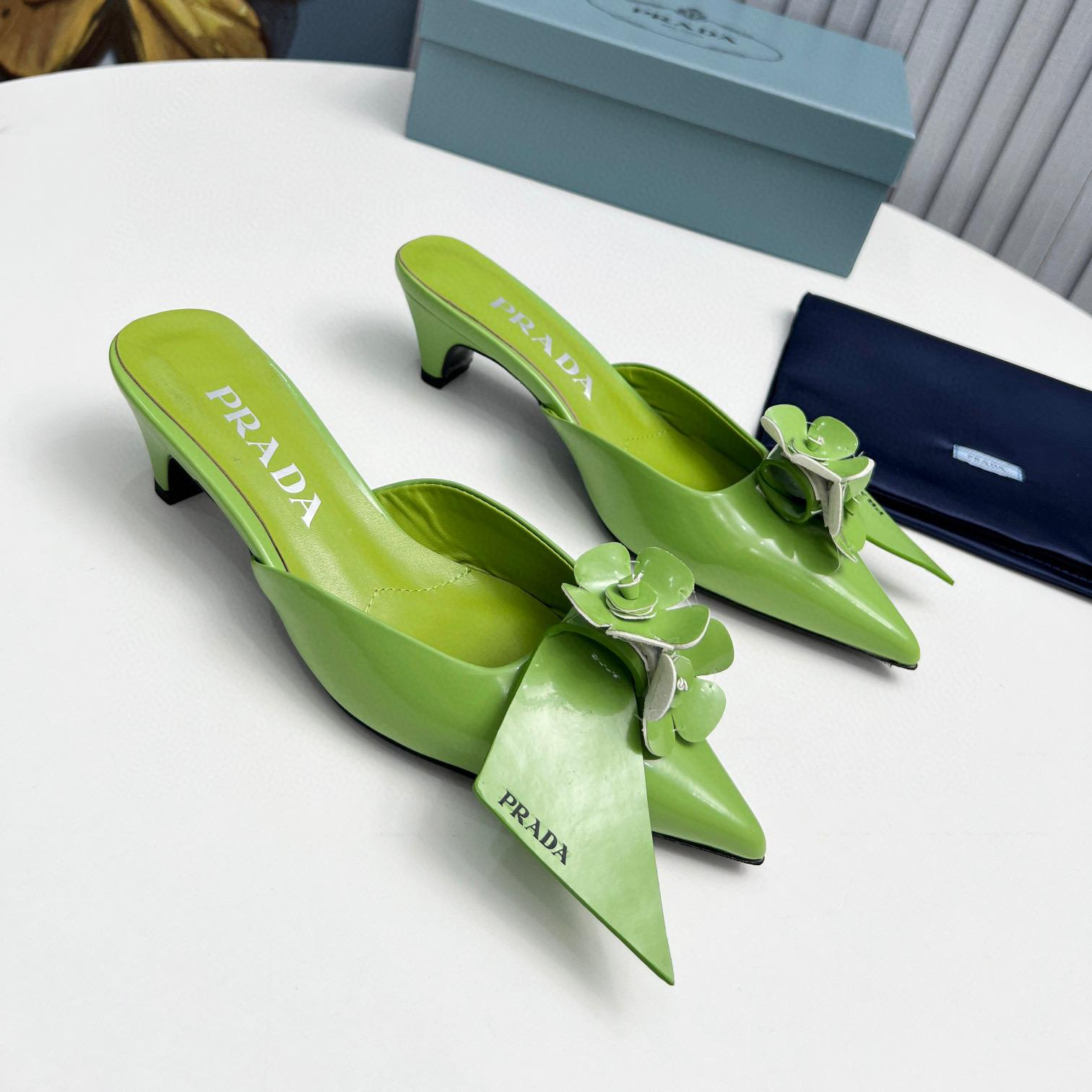 Prada  Patent Leather Flip-flops Sandals Slide - Image 7