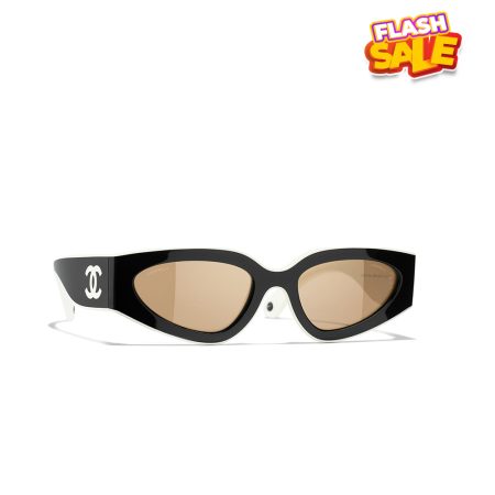 Chanel Sunglasses CH6056 - Black & White Polarized - Image 1